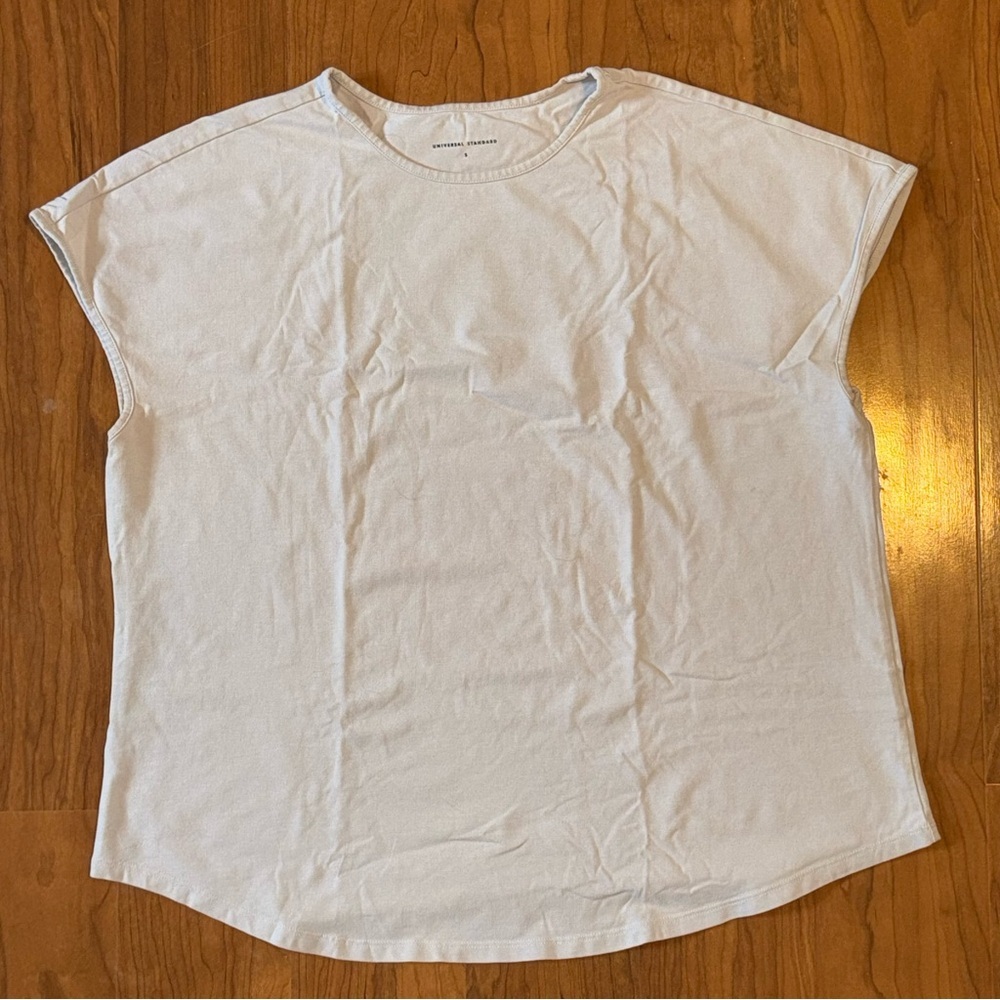 UNIVERSAL STANDARD Oversized T Shirt Short Sleeve Grey Small